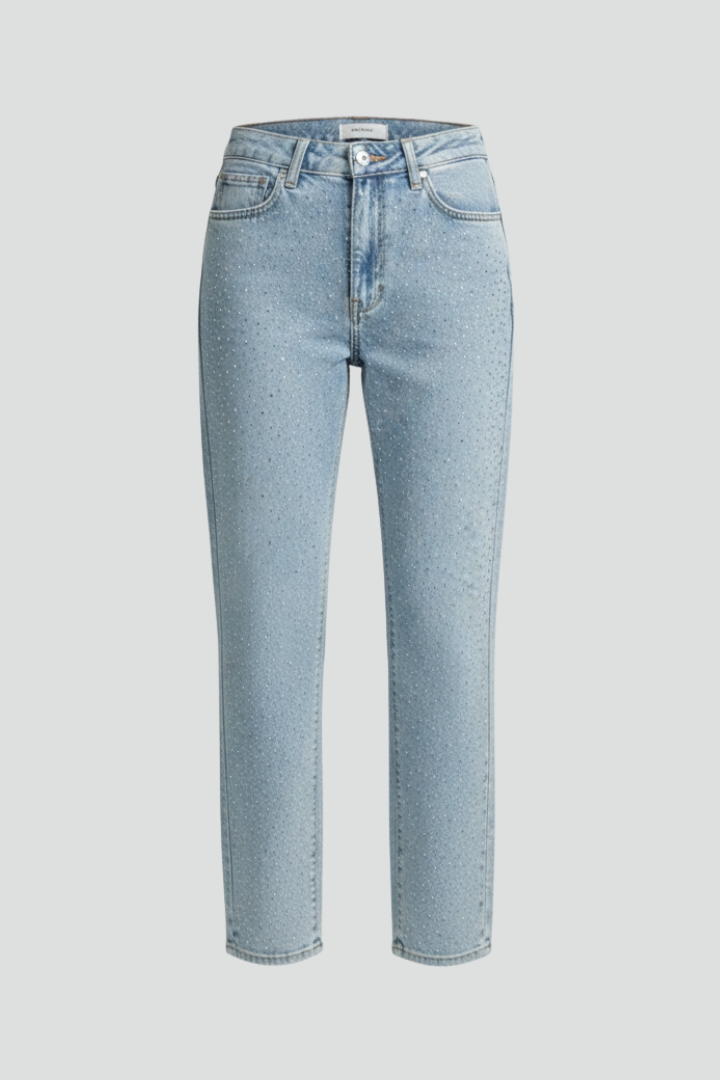 Madison | Dames Hoge Taille Glanzende Rechte Jeans