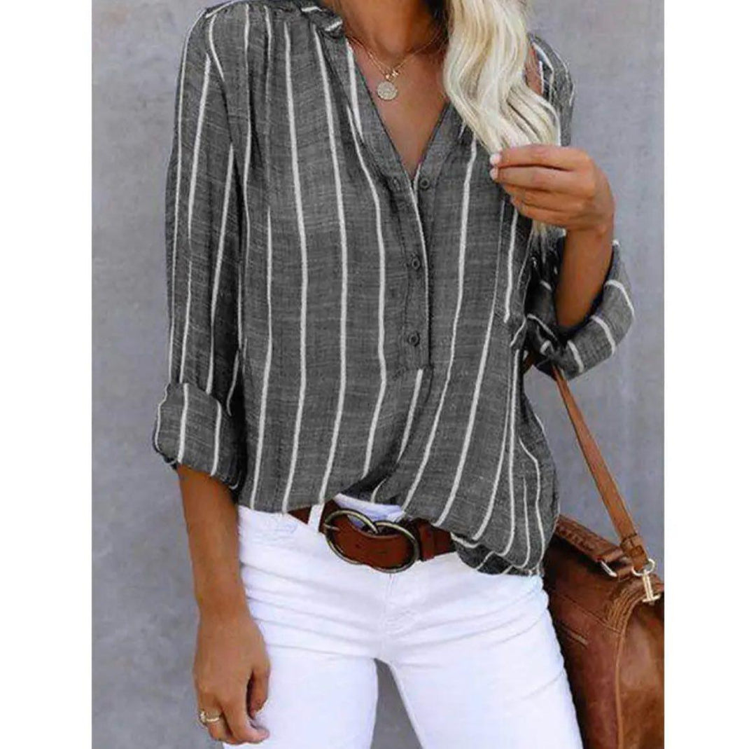 Claire | Dames Zomer Gestreepte Casual Blouse