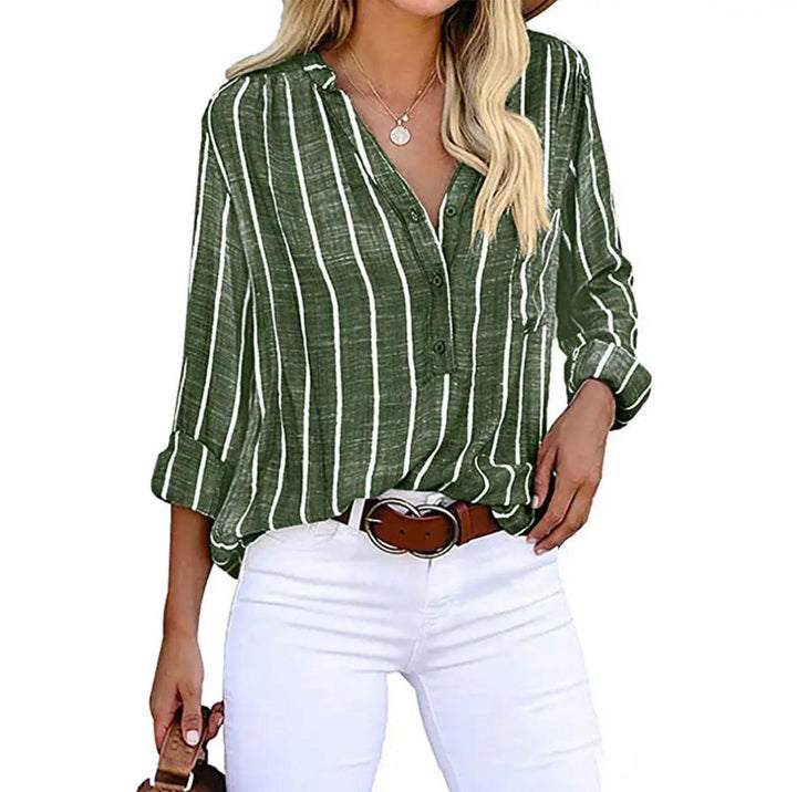 Claire | Dames Zomer Gestreepte Casual Blouse