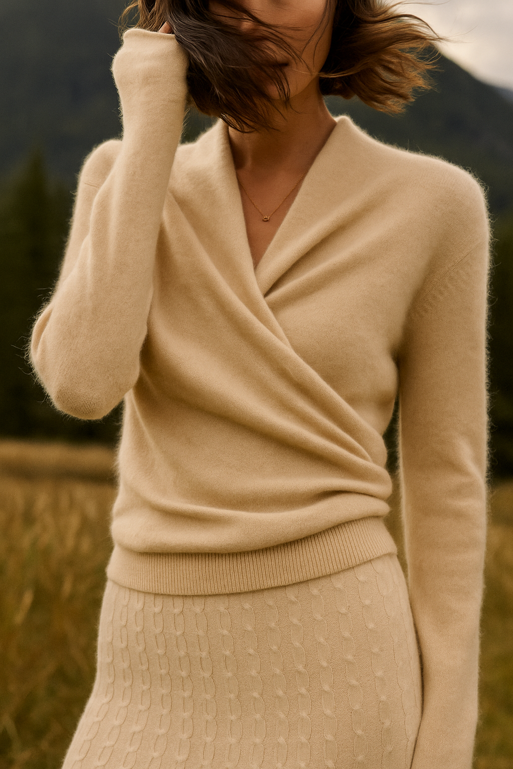 Elsa | Dames Elegante Wikkel- en Overslag Chic Trui