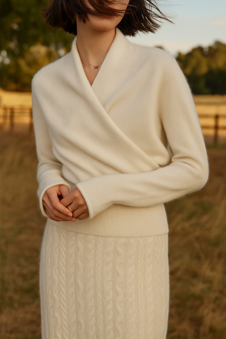 Elsa | Dames Elegante Wikkel- en Overslag Chic Trui