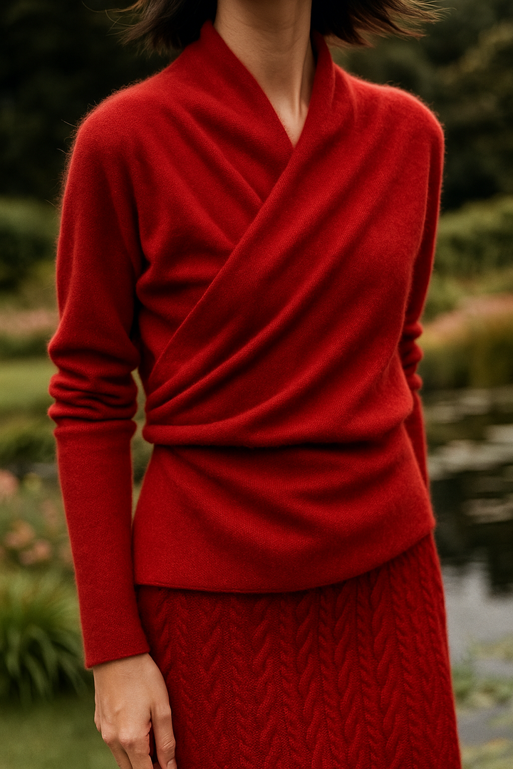 Elsa | Dames Elegante Wikkel- en Overslag Chic Trui
