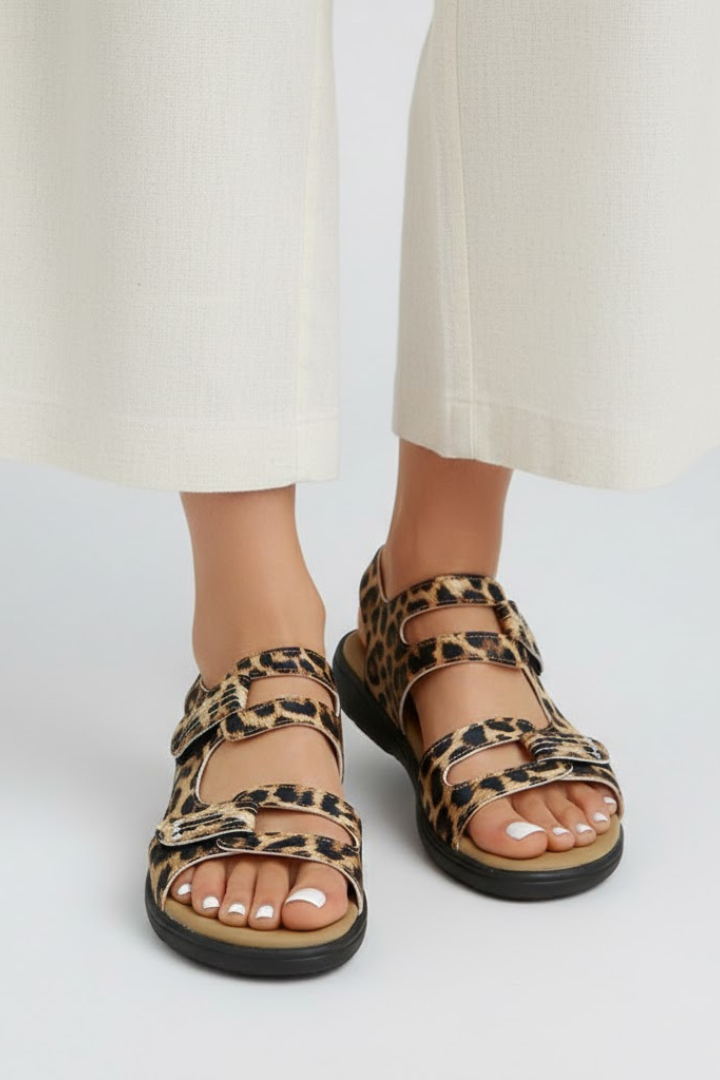 Daphne | Dames Sandalen met Hak en Meerdere Bandjes Over de Tenen