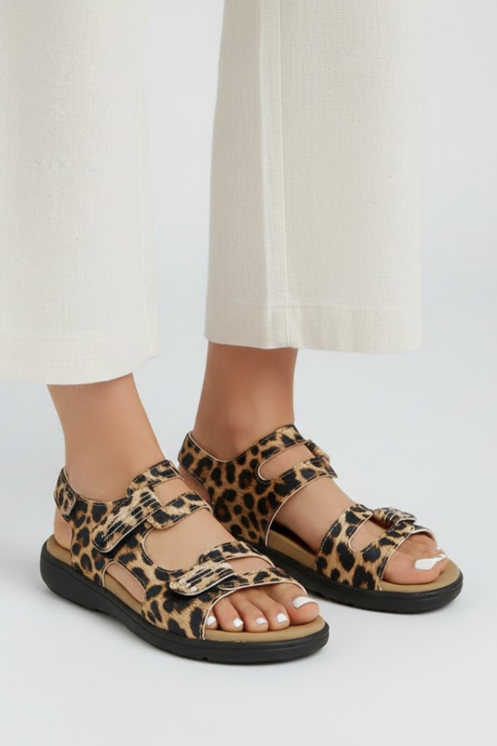Daphne | Dames Sandalen met Hak en Meerdere Bandjes Over de Tenen