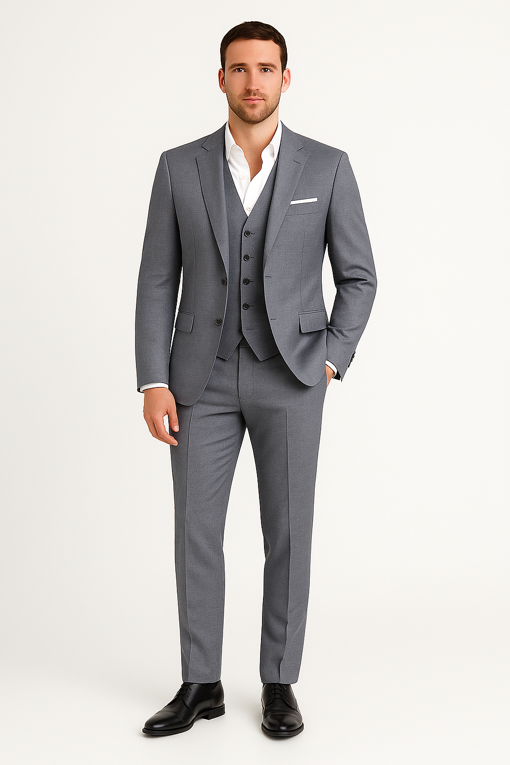 Franklin | Heren driedelig slim fit trouwpak