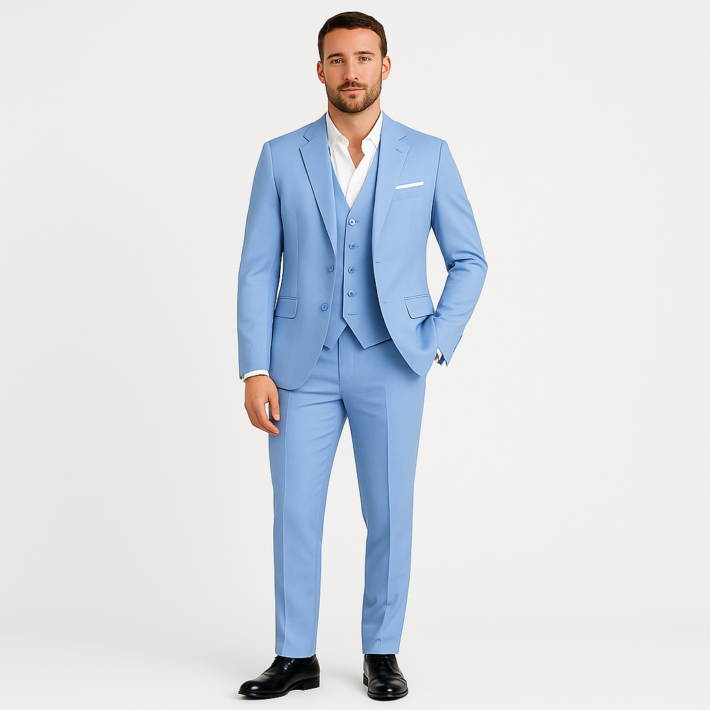 Franklin | Heren driedelig slim fit trouwpak
