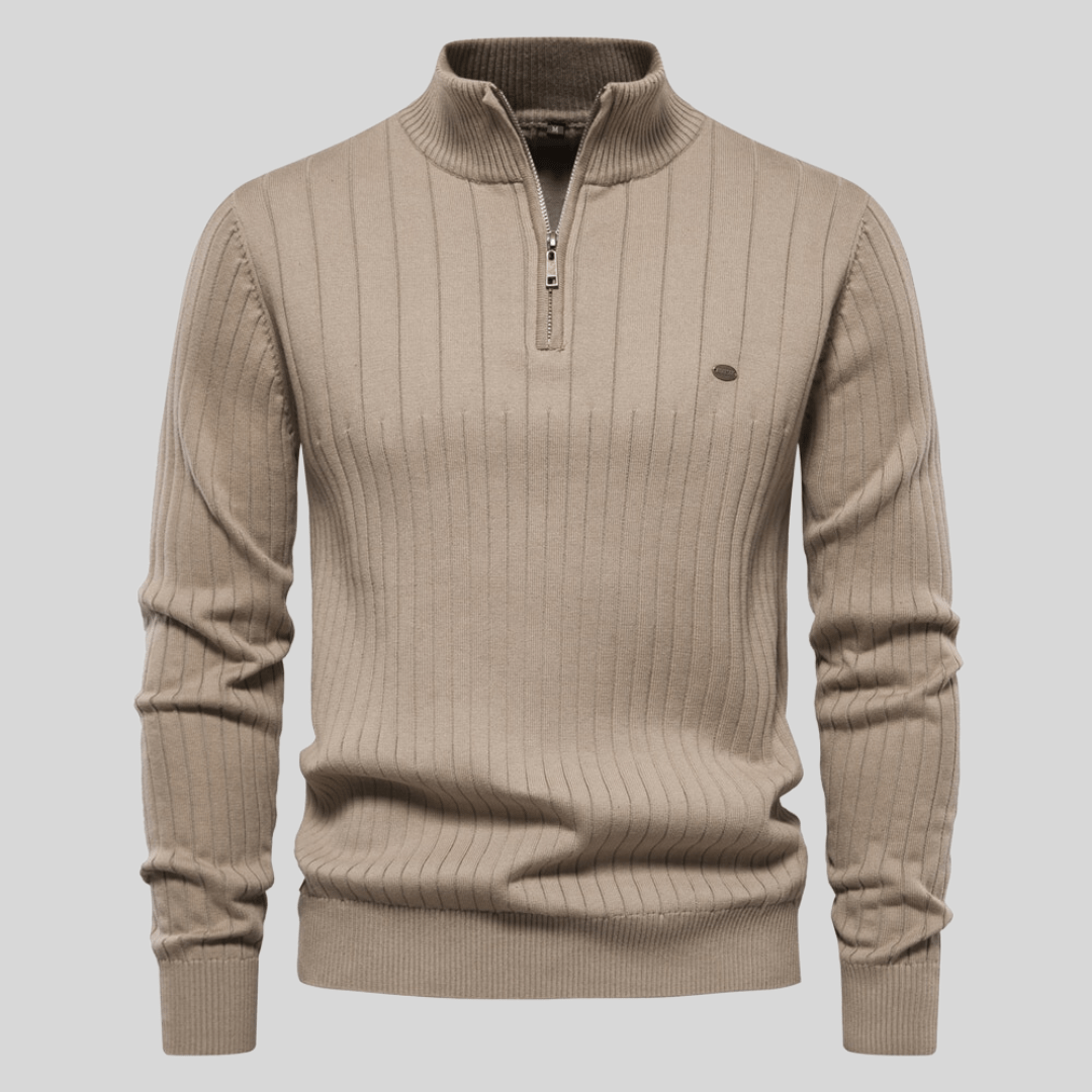 Dexter | Men’s Spring Half Zip Ribbed Sweater