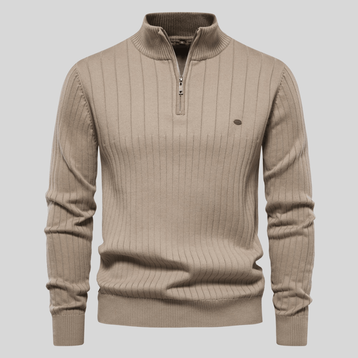 Dexter | Men’s Spring Half Zip Ribbed Sweater