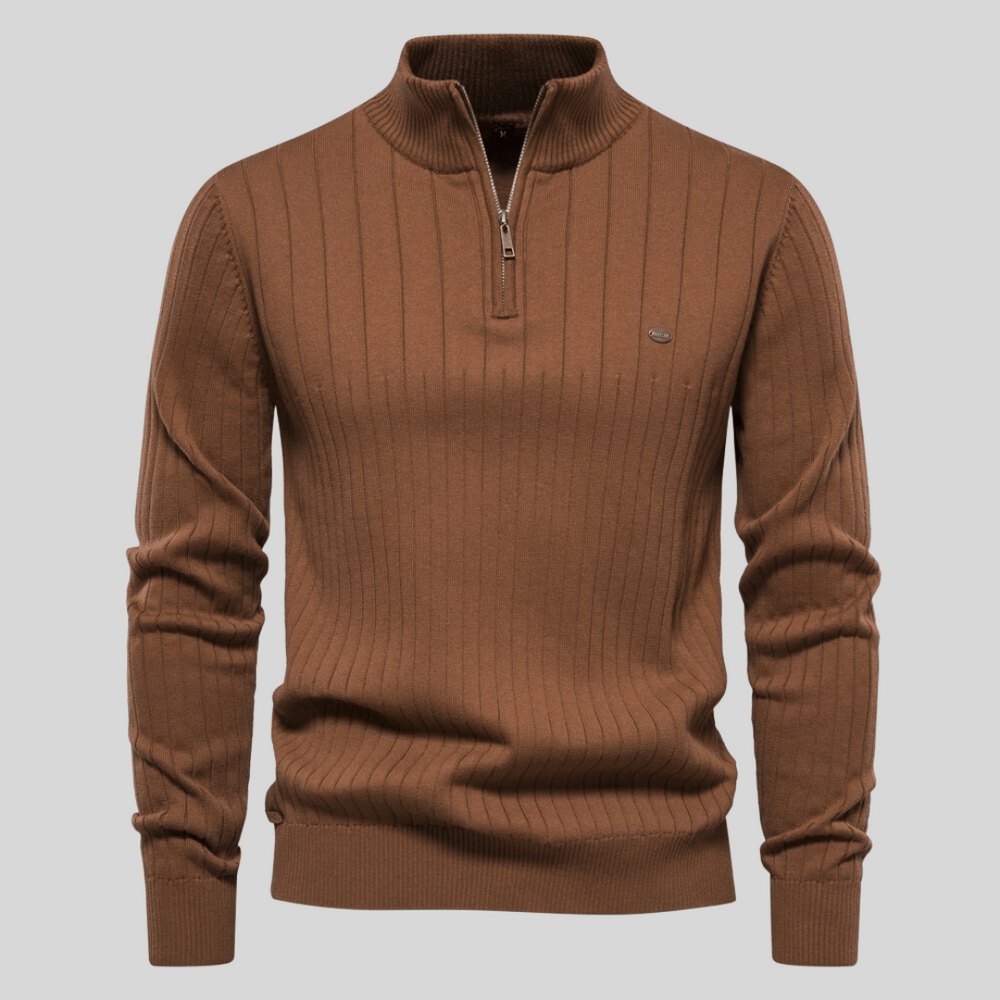 Dexter | Men’s Spring Half Zip Ribbed Sweater