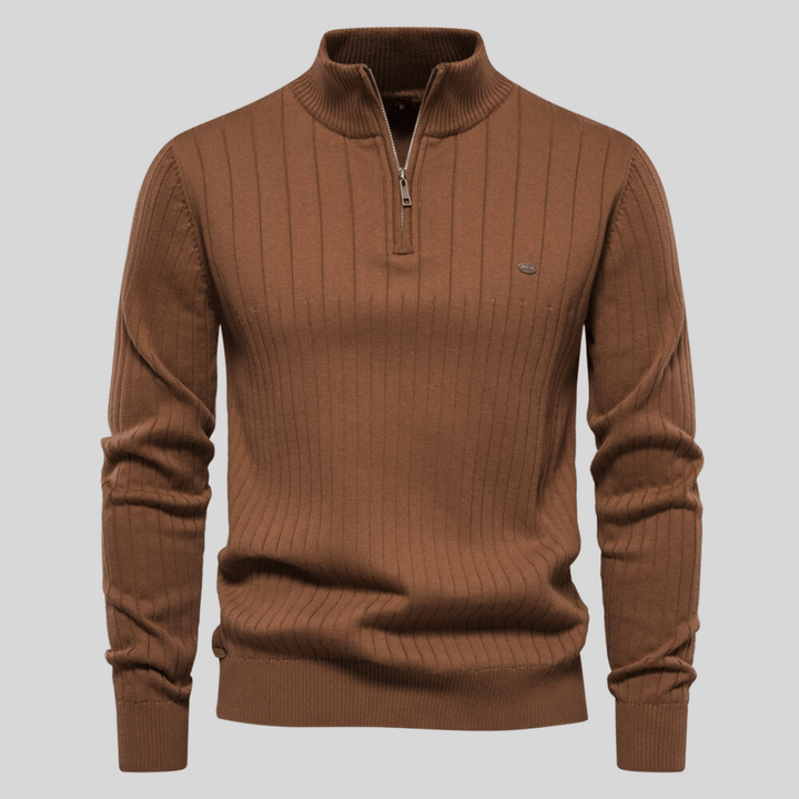 Dexter | Men’s Spring Half Zip Ribbed Sweater