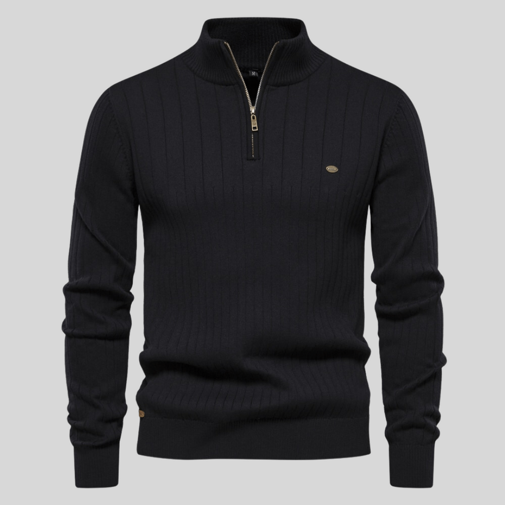Dexter | Men’s Spring Half Zip Ribbed Sweater