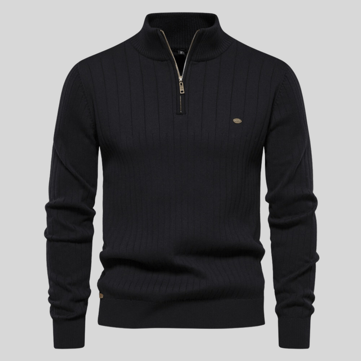 Dexter | Men’s Spring Half Zip Ribbed Sweater
