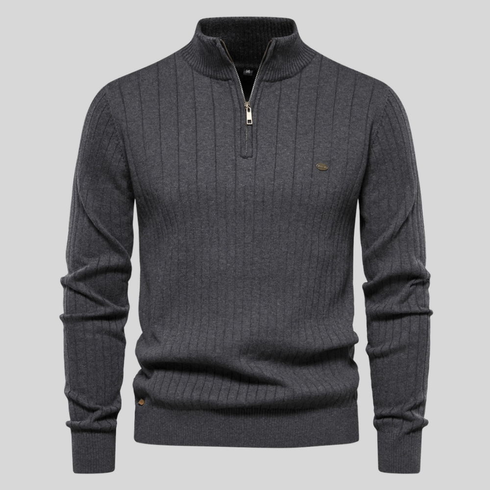 Dexter | Men’s Spring Half Zip Ribbed Sweater