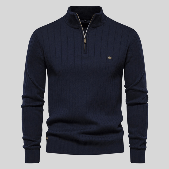Dexter | Men’s Spring Half Zip Ribbed Sweater