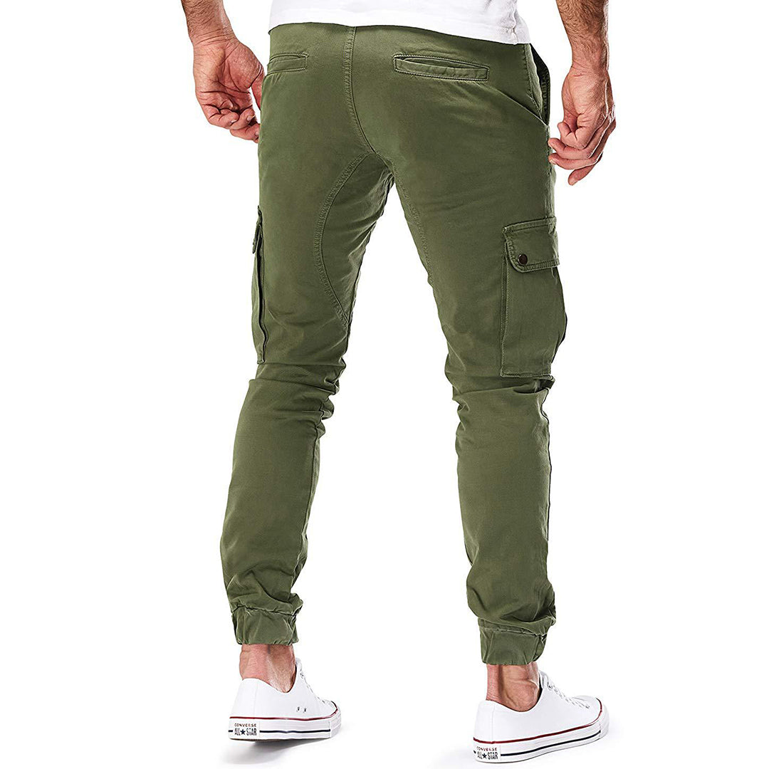 Asher | Heren Casual Cargo Broek met Zakken
