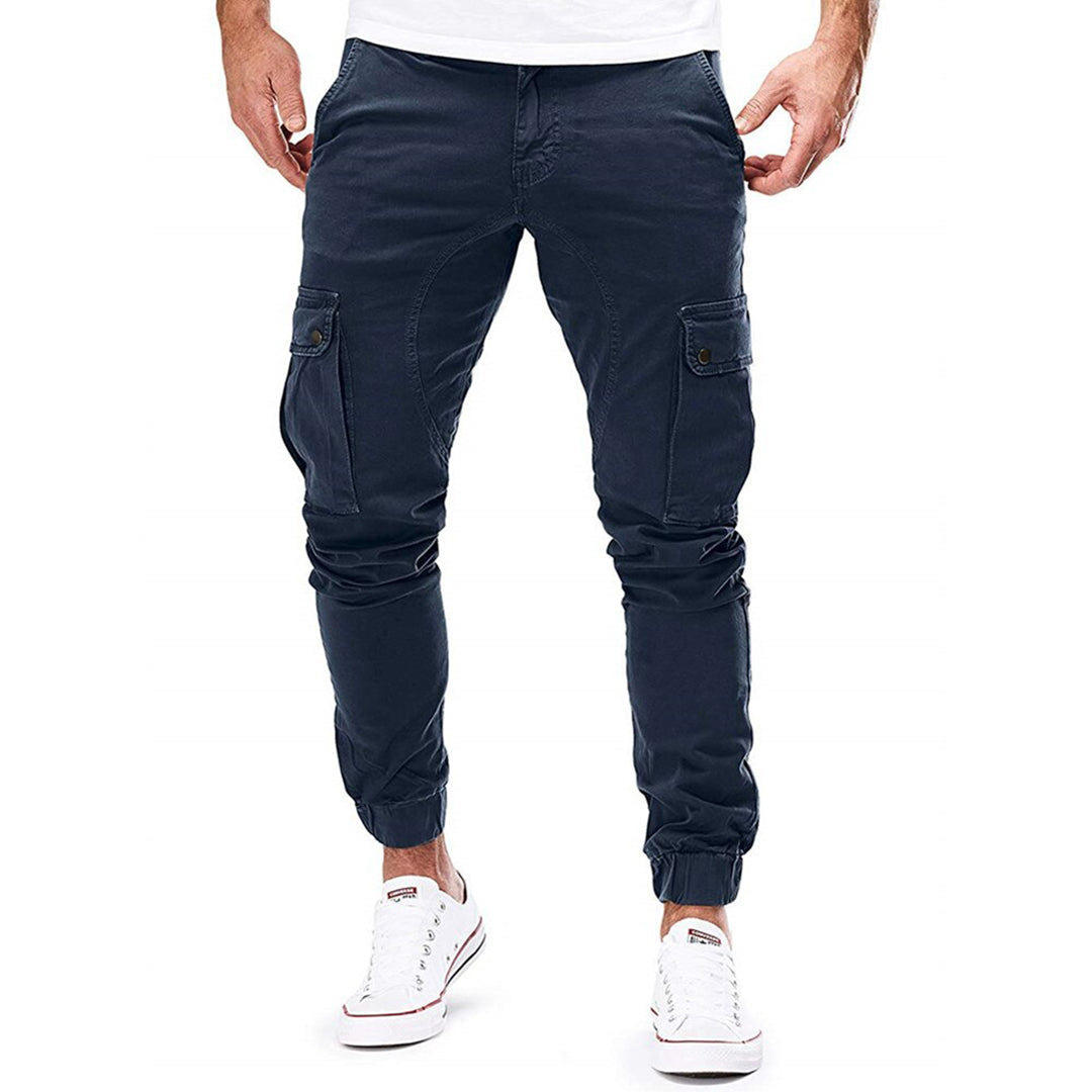 Asher | Heren Casual Cargo Broek met Zakken