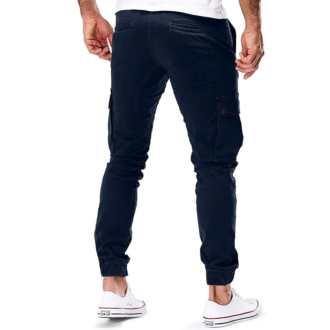 Asher | Heren Casual Cargo Broek met Zakken