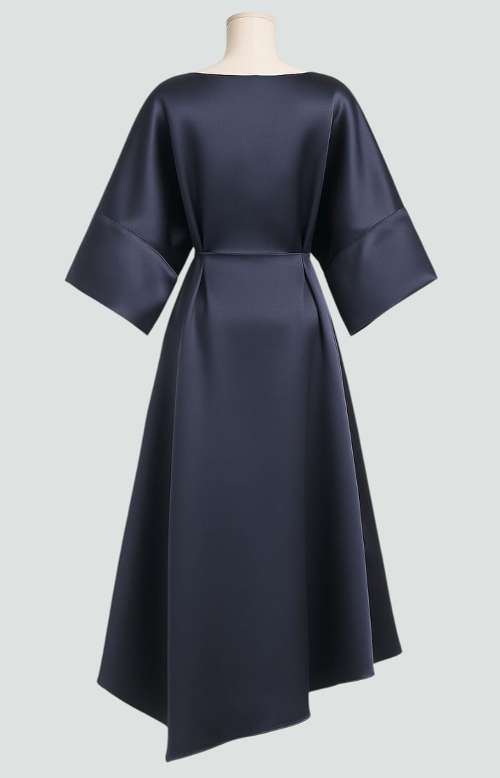 Amber | Dames Elegante Maxi Jurk Met Gedrapeerde Broche