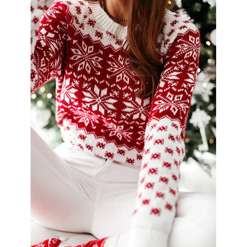 Mila | Dames kersttrui met Fair Isle-patroon