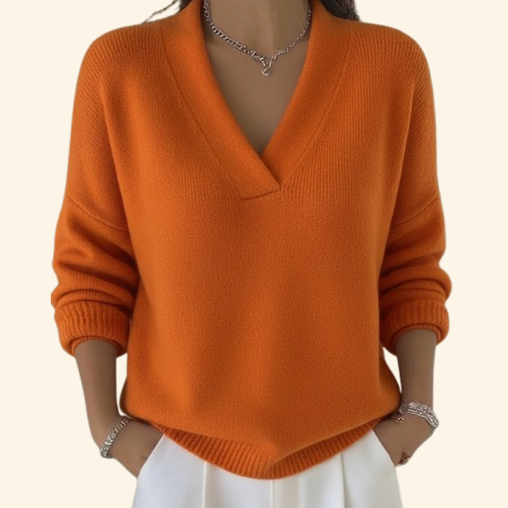Alicia | Dames V-hals sweaterstijl top