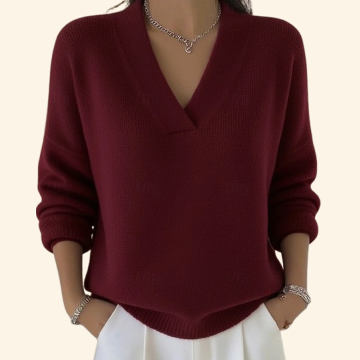 Alicia | Dames V-hals sweaterstijl top