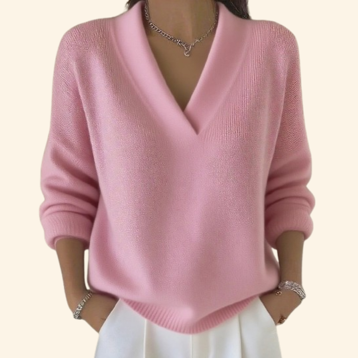 Alicia | Dames V-hals sweaterstijl top