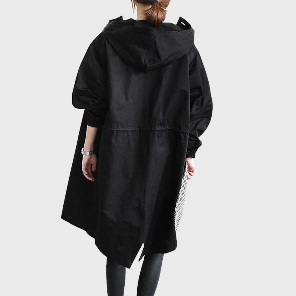 Hailey | Dames Casual Lange Jas Met Capuchon En Knoopsluiting