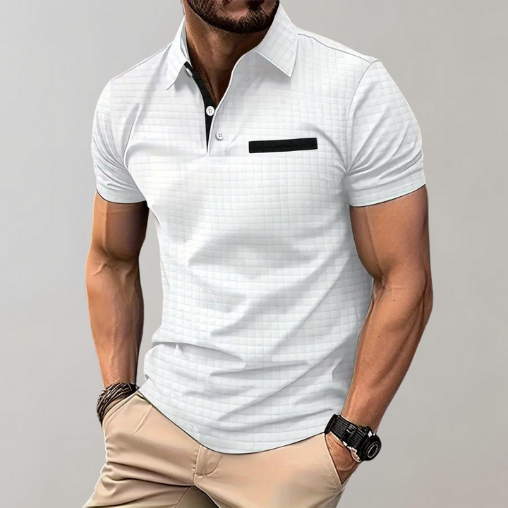 Albert | Heren Casual Contrast Detail Slim Fit Shirt