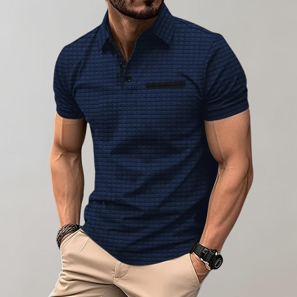 Albert | Heren Casual Contrast Detail Slim Fit Shirt