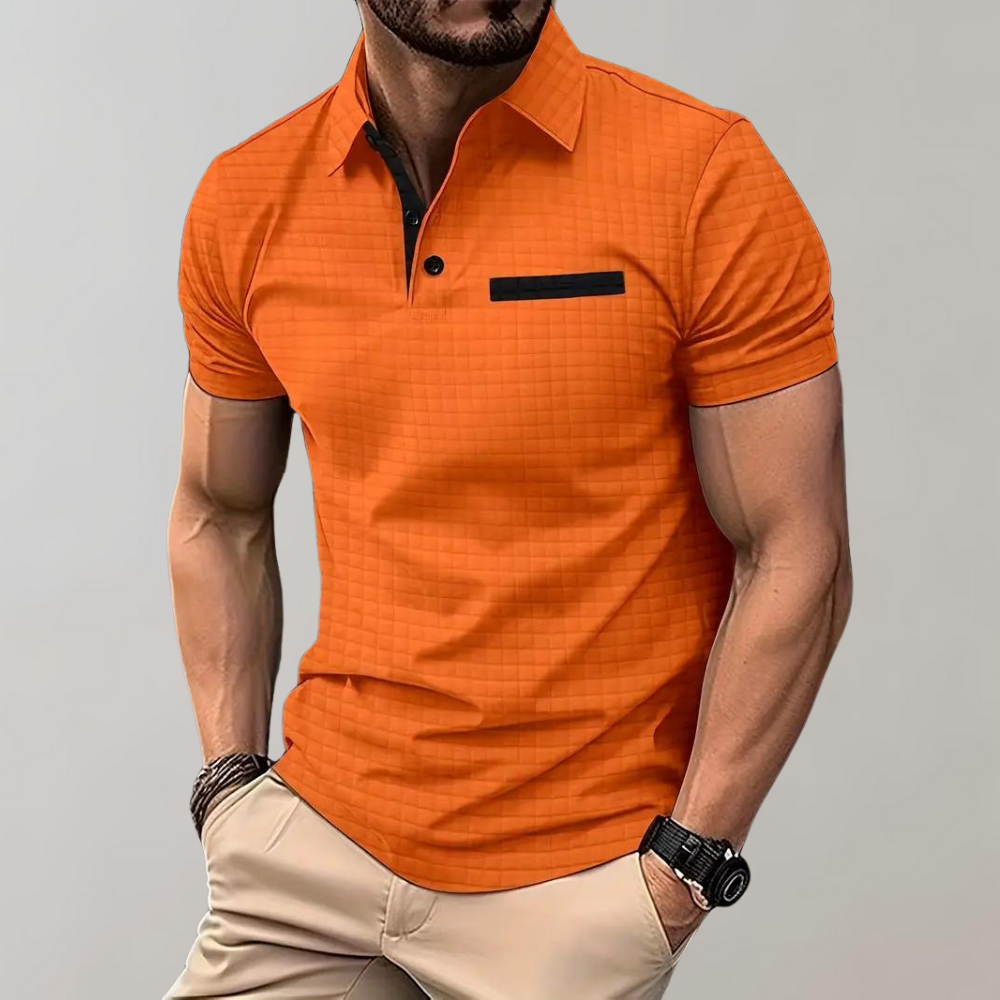 Albert | Heren Casual Contrast Detail Slim Fit Shirt