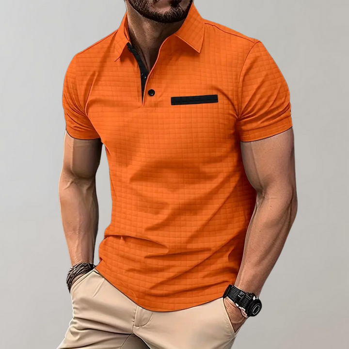 Albert | Heren Casual Contrast Detail Slim Fit Shirt