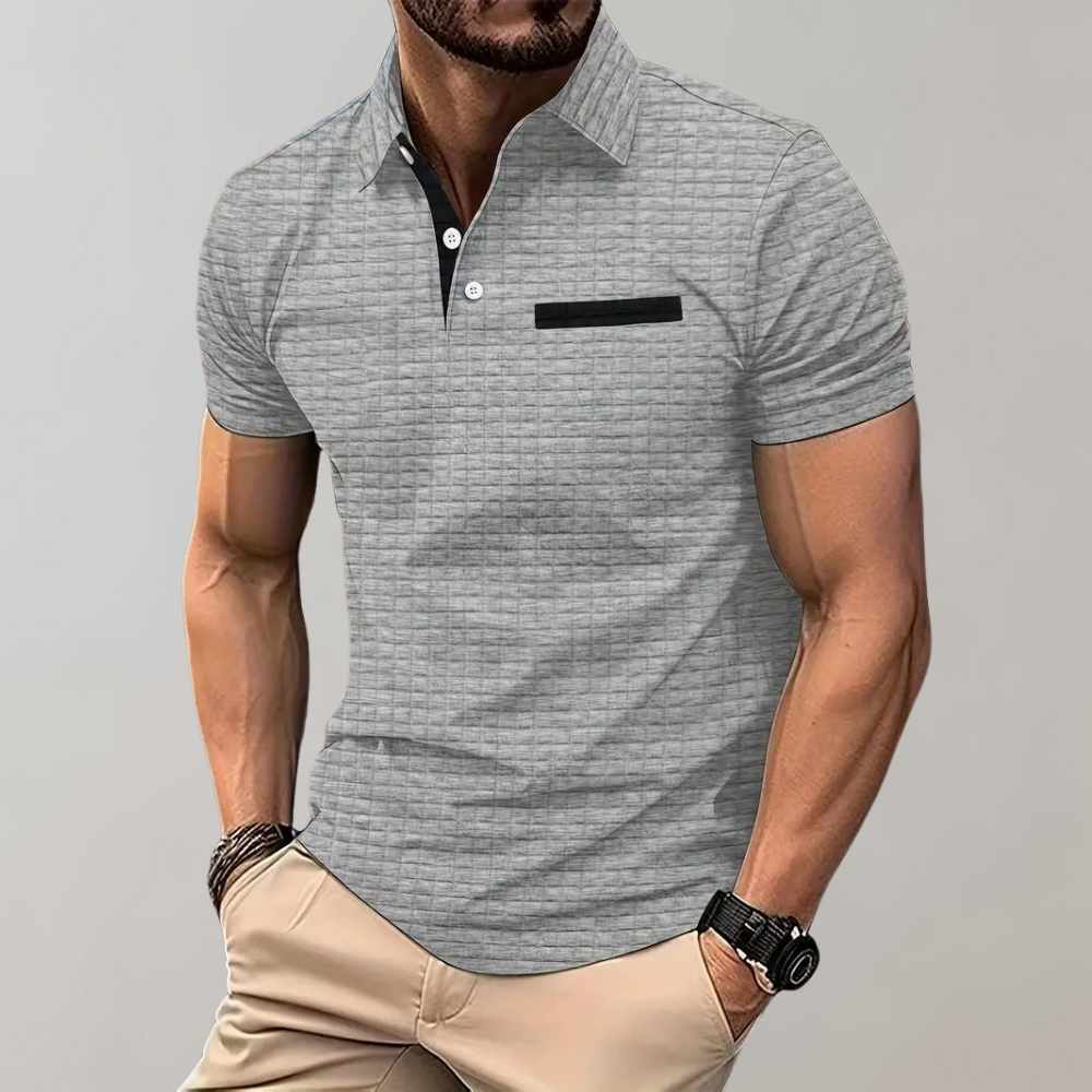 Albert | Heren Casual Contrast Detail Slim Fit Shirt