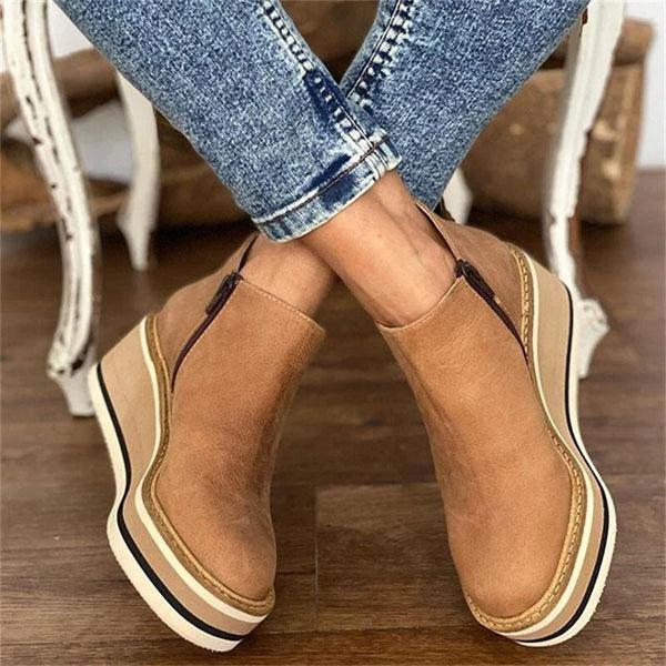 Josie | Dames orthopedische platform enkellaarsjes
