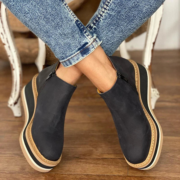Josie | Dames orthopedische platform enkellaarsjes