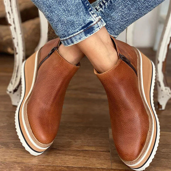 Josie | Dames orthopedische platform enkellaarsjes