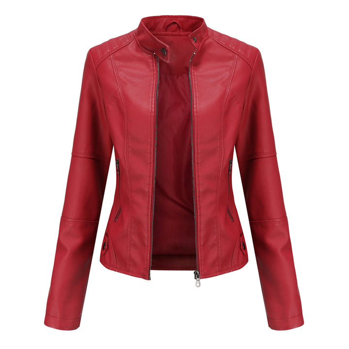 Jocelyn | Dames Klassiek Biker Jacket met Staande Kraag