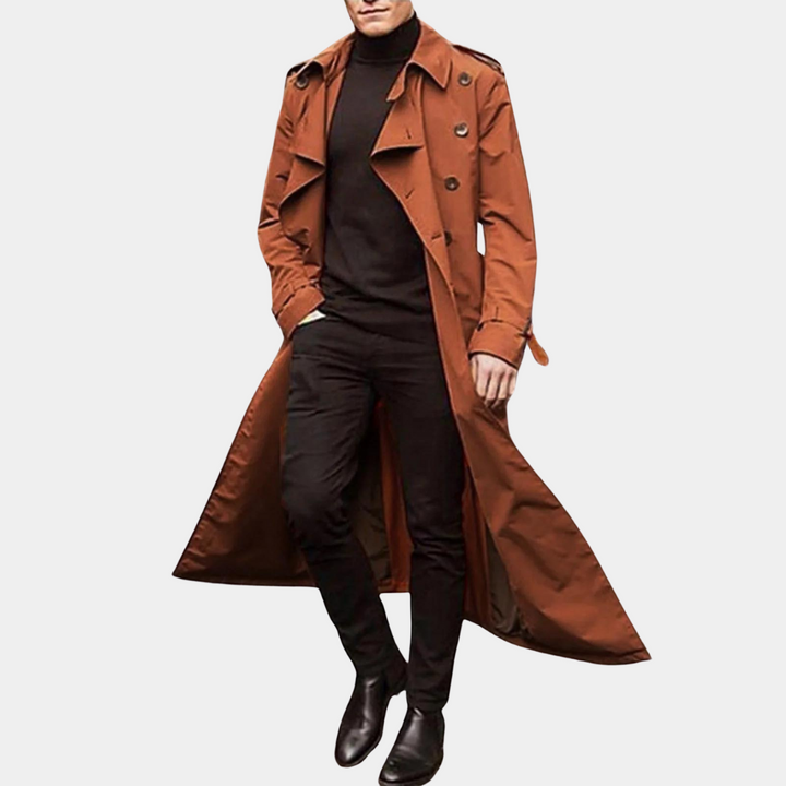 Brian | Heren Formele Trenchcoat met Lange Mouwen