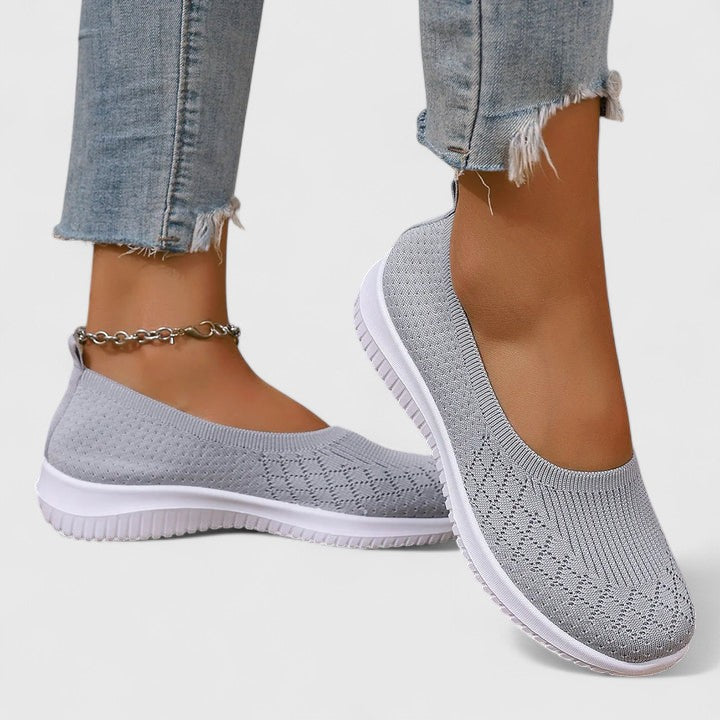 Fiona | Dames Lichtgewicht Instap Gebreide Flats