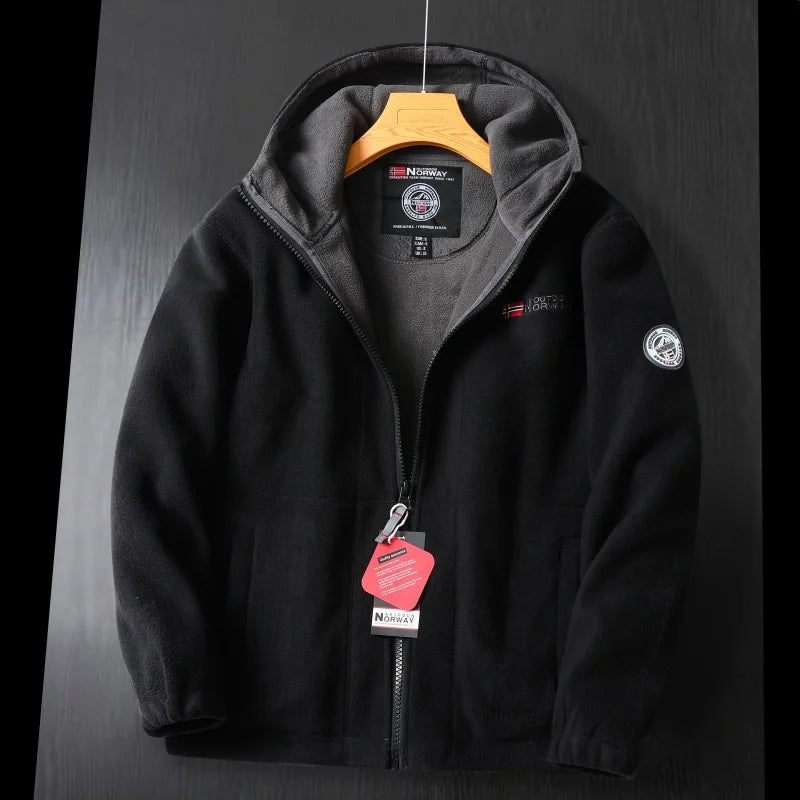 Harrison | Warme Outdoor Fleece Jas met Kap voor Heren