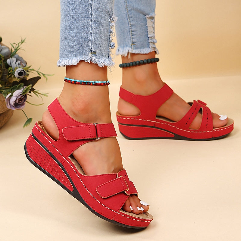 Jane | Dames Orthopedische Sandalen Met Bandjes En Plateau