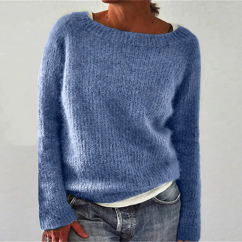 Jocelyn | Dames Trui met Wijde Hals en Zachte Knit