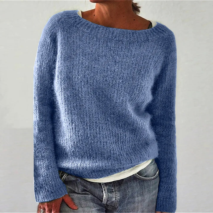 Jocelyn | Dames Trui met Wijde Hals en Zachte Knit