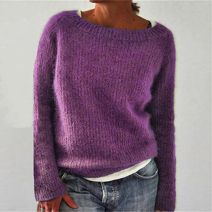 Jocelyn | Dames Trui met Wijde Hals en Zachte Knit