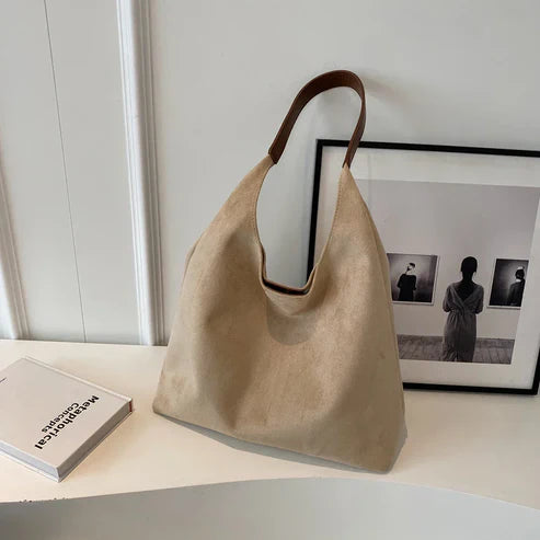 Lena | Dames Modieuze Suède Hobo Tas