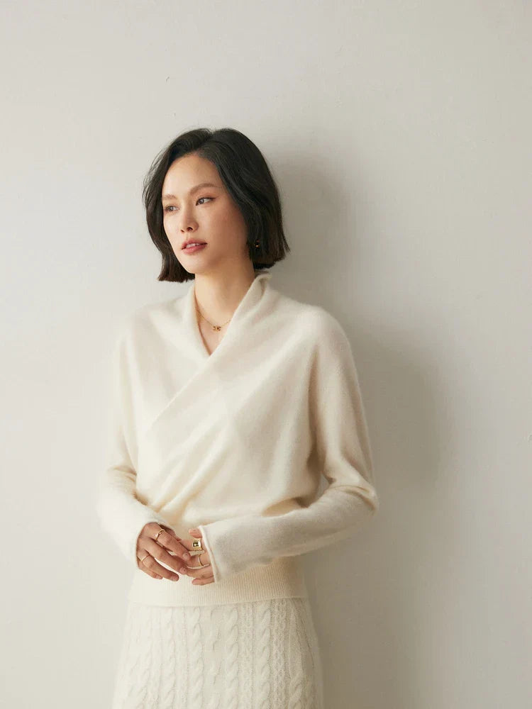 Elsa | Dames Elegante Wikkel- en Overslag Chic Trui