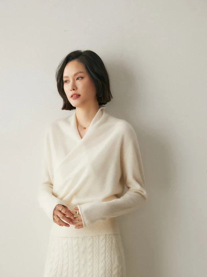 Elsa | Dames Elegante Wikkel- en Overslag Chic Trui