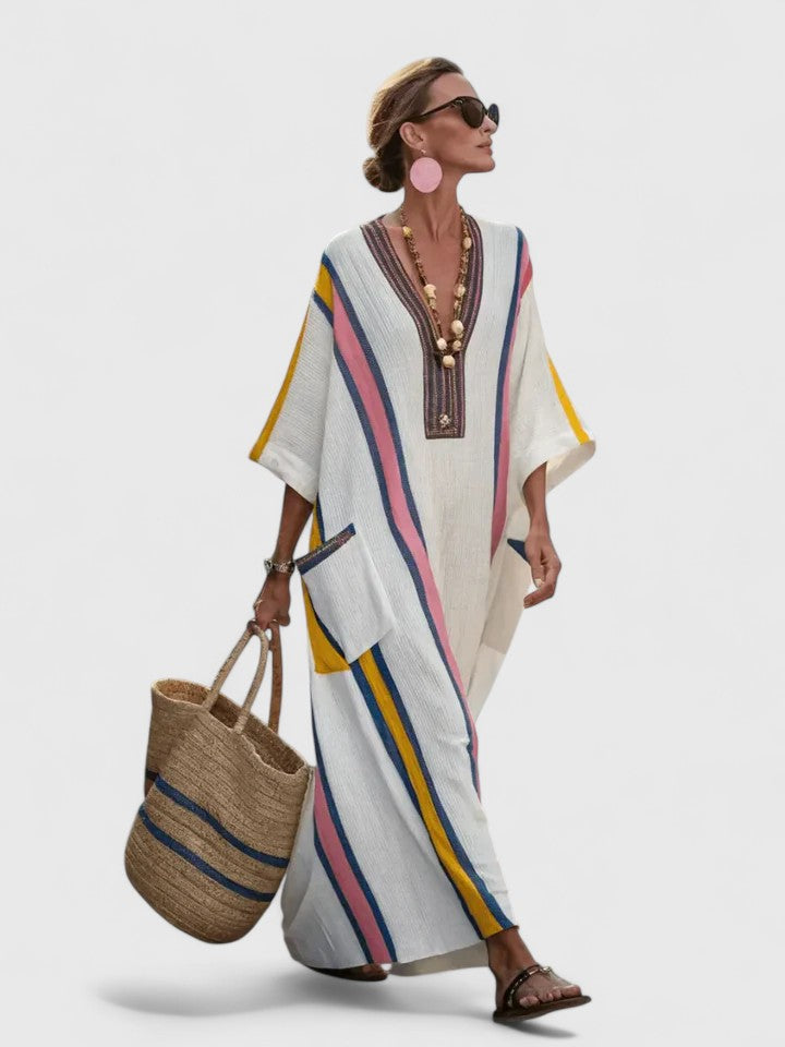 Dakota | Dames Losse Maxi Jurk met V-hals