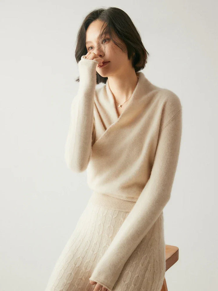 Elsa | Dames Elegante Wikkel- en Overslag Chic Trui