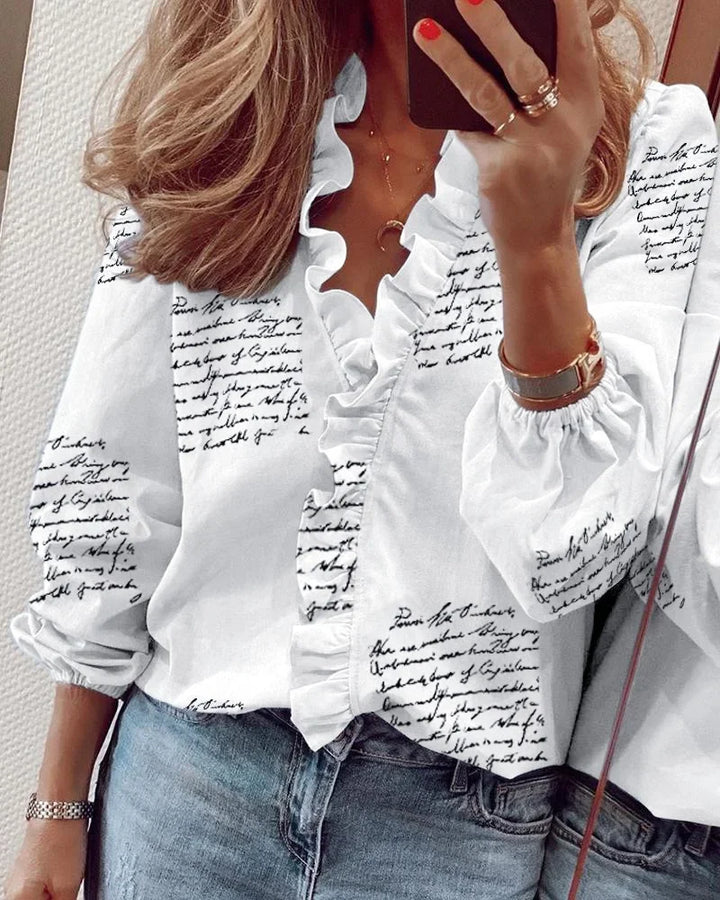 Sophie | Dames Elegante Wikkelblouse Met Ruches
