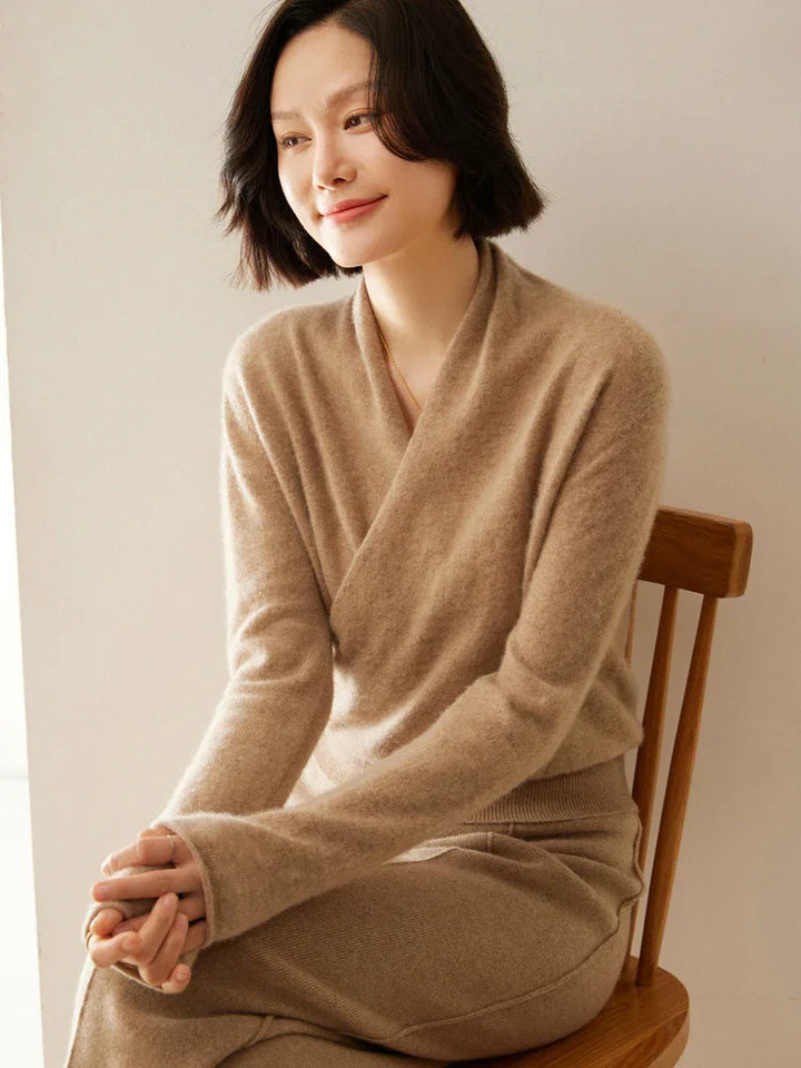 Elsa | Dames Elegante Wikkel- en Overslag Chic Trui